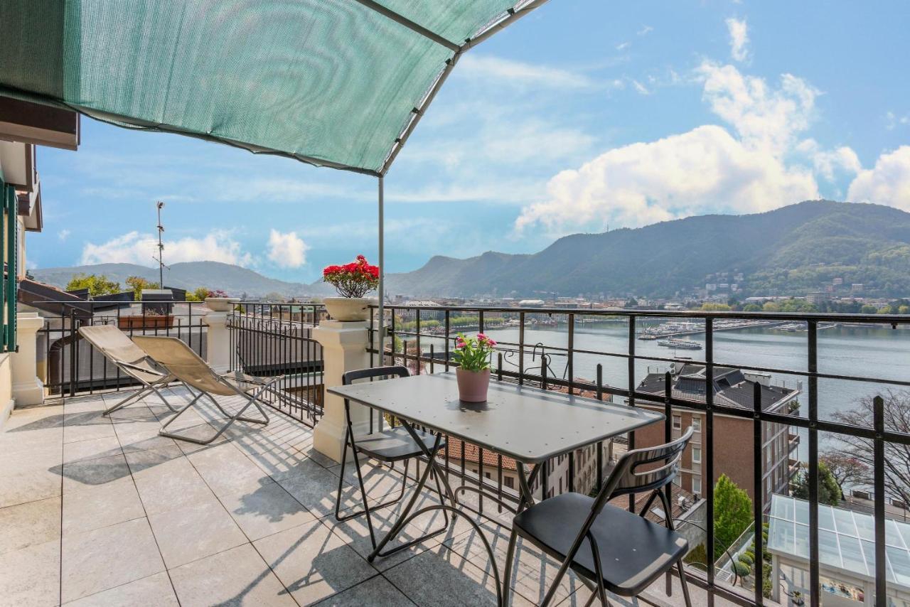 Attico Vista Lago Como Exteriör bild